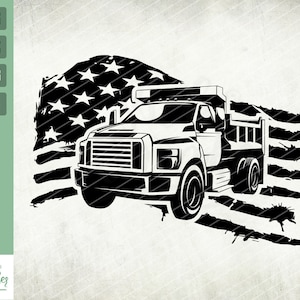 Distressed USA Flag Truck Svg File, Truck Driver Svg, Semi Truck Svg, Truck Svg, Big Truck Svg, Semi truck Driver, Truck Driver Shirt, Svg