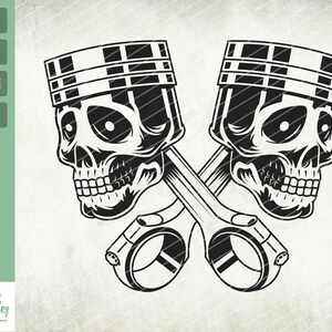 Piston Skull Svg, Mechanic Svg, Mechanic Shirt, US Mechanic Svg, Wrenches Svg, Hard Hat svg, Mechanic Skull, Cut Files, svg, eps, clip art