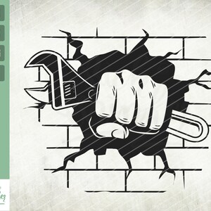 Smash Wall Mechanic Svg File, Mechanic Svg, Mechanic Clipart, Wrench Svg, Mechanic Repair Svg, Mechanic Cut Files, Smash wall Svg, Svg, Png
