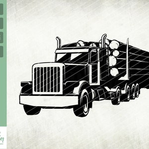 Logging truck Svg File, Truck Svg, Logging truck Shirt, truck Driver svg, Logging truck, Truck Clipart, Logging Truck Png, Cut files, Svg