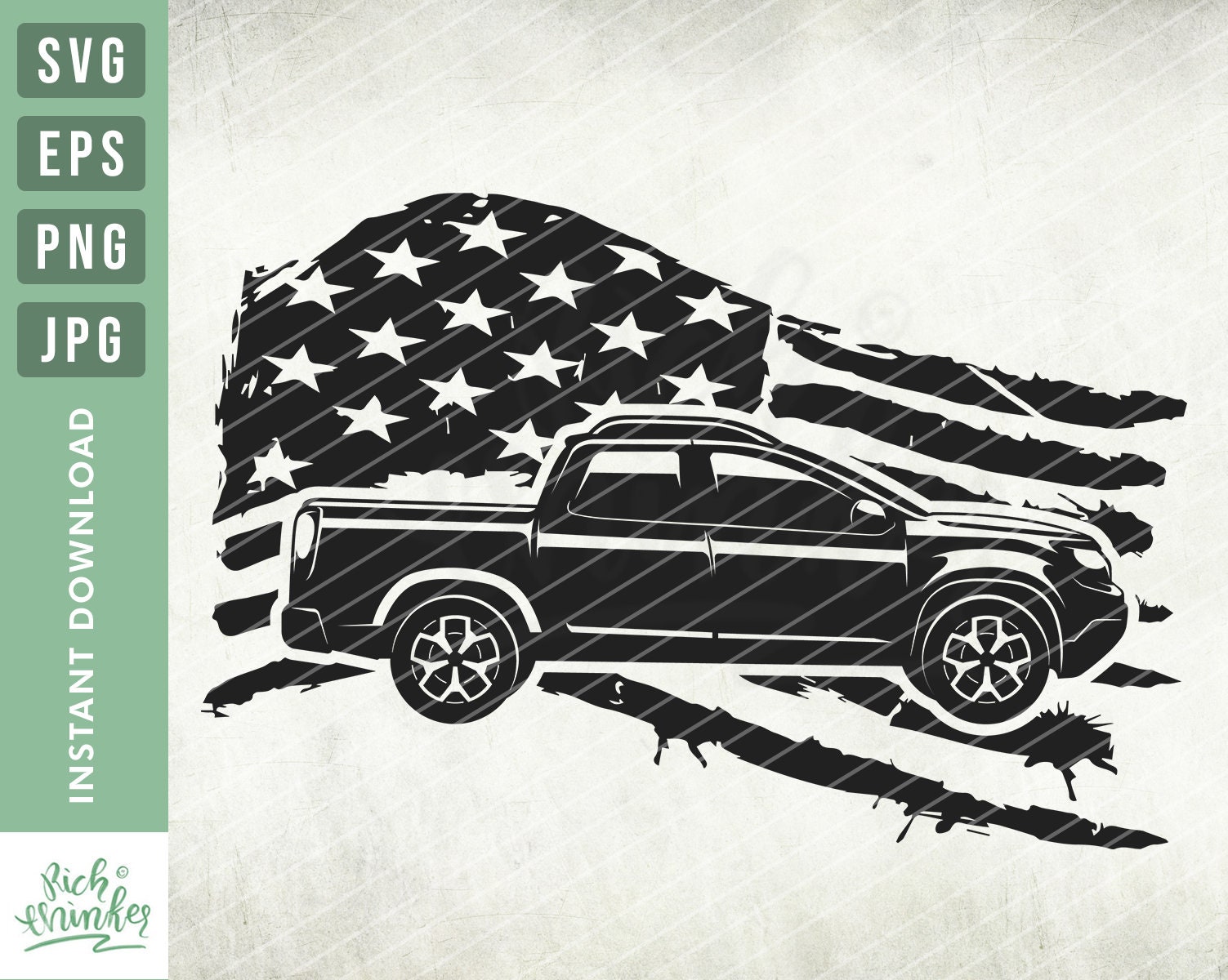 US Pick up Truck svg, 4x4 Off-Road Vehicle, truck svg, truck driver svg,  pick-up truck, Distressed US flag, Cricut, Cut Cutting files, png, image size:1503x1200