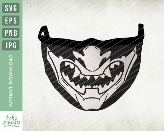 Download Scary Face Mask Svg Oni Mask Svg Teeth Mask Svg Halloween Etsy