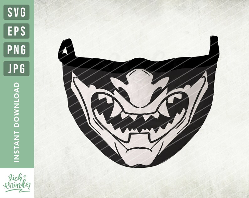 Download Scary face mask svg Oni mask svg Teeth Mask svg Halloween ...