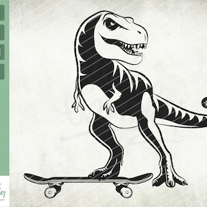 T-rex on Skateboard svg, Tyrannosaurus rex svg, T-rex svg, Dino svg, T-rex skateboard svg, Dinosaur svg, clipart, Cricut, Cutting File, png