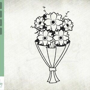 Flower bouquet svg, Flower svg, Valentines svg, Floral svg, Flower arrangement svg, Wildflowers svg, Plant svg, Petal svg, Bouquet svg, svg
