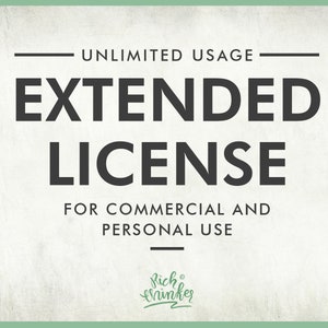 Extended License, For Commercial and Personal Use, Unlimited usage
