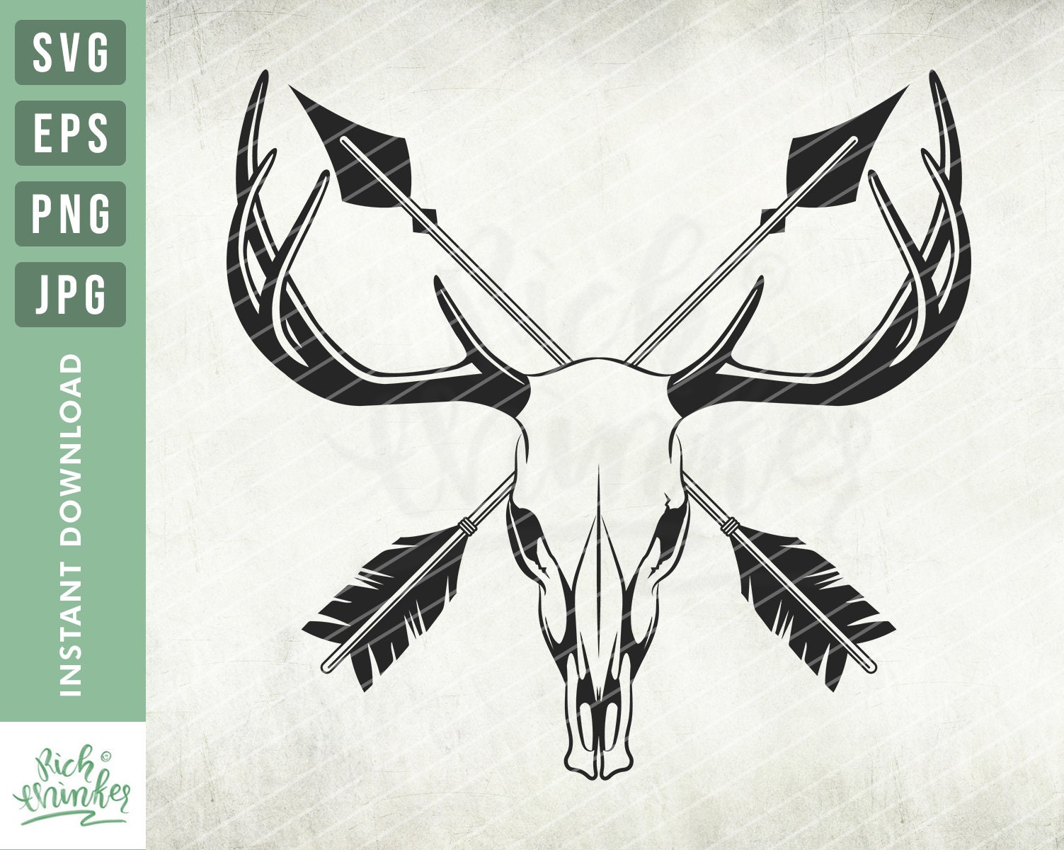 Buck Skull Silhouette