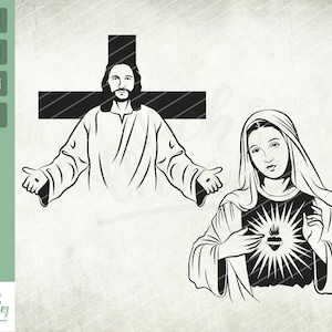Maagd Maria Svg, Hart van Moeder Maria, Jezus Christus Kruis svg, Jezus svg, Christian Svg, Kerk Svg, Religieuze Svg, Katholieke svg, Svg, png