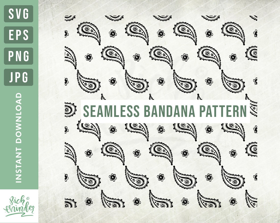 Seamless Bandana Pattern Svg Mandala Svg Floral Pattern Svg - Etsy