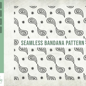 Seamless Bandana pattern svg, Mandala svg, Floral pattern svg, Paisley, Transparent Background, Png, Eps, Jpg, cut file. Instant download