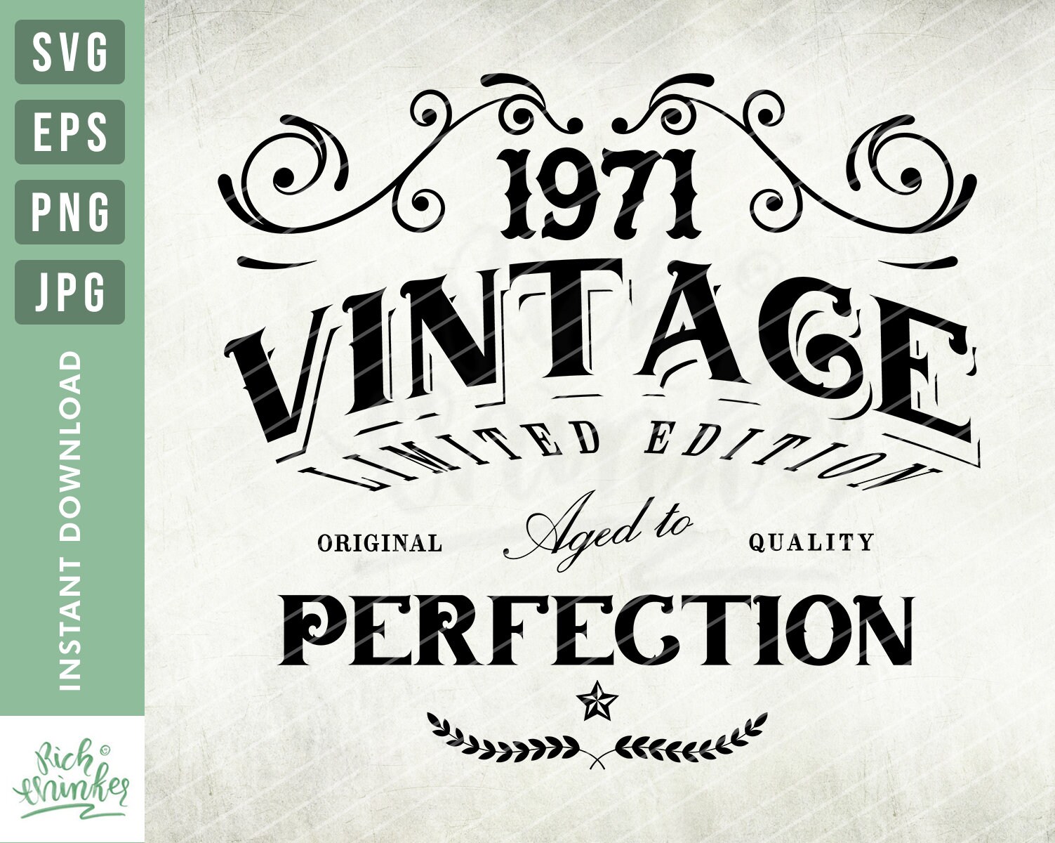Download 50th Birthday Svg Vintage 1971 Svg Aged to perfection | Etsy
