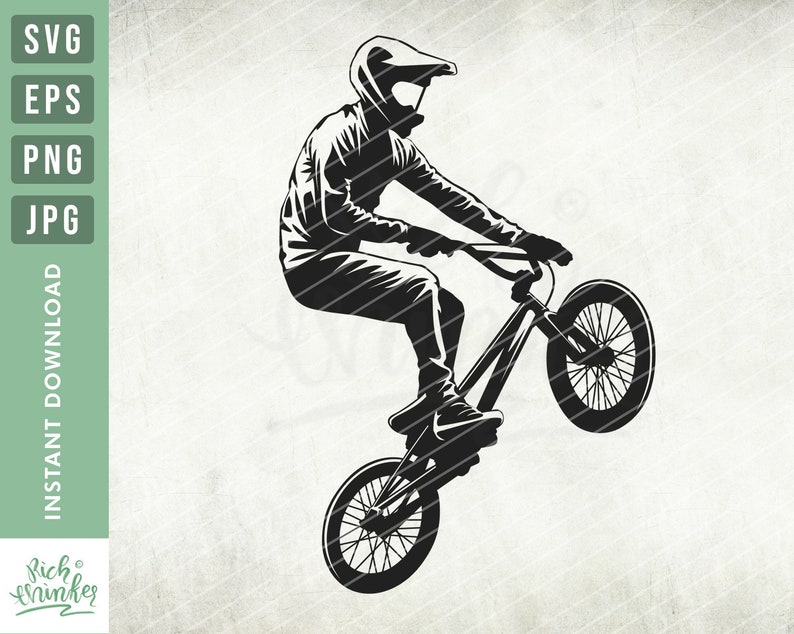 BMX Freestyle svg, BMX svg, Racer bike svg, Extreme Sport svg, bicycle svg, Freestyle Wheelie, PNG, Svg, Vector Clipart Cut Cutting File image 1