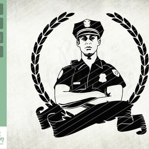 Police officer svg, Policeman svg,Dad Cop svg. NYPD officer svg, Vector art, T-shirt design, Digital, png, jpg Clipart Vector Cut Cutting