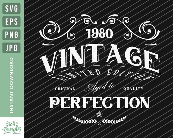 Download 40th Birthday Svg Vintage 1980 Svg Aged to perfection | Etsy