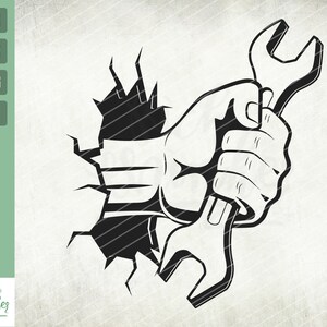 Smash Wall Mechanic Svg File, Mechanic Svg, Mechanic Clipart, Wrench Svg, Mechanic Repair Svg, Mechanic Cut Files, Smash wall Svg, Svg, Png