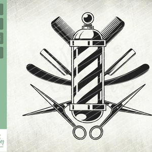 Barbershop SVG, Barbershop Brand SVG, Hair Stylist Svg, Barber Svg, Clipart, Files for Cricut, Cut Files For Silhouette, svg, Png, Eps