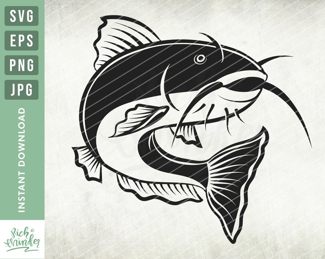 Catfish Svg Catfish Fishing Svg Files Catfish Png Catfish Etsy Canada