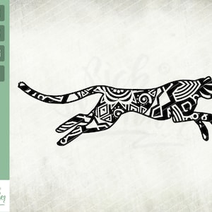 Jaguar Mandala Svg, Zentangle SVG, Clipart, pet svg, Mandala pattern svg, Patterns svg, Animal pattern svg, Cutting File Silhouette, Png