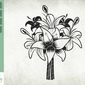 Flower bouquet svg, Flower svg, Valentines svg, Floral svg, Flower arrangement svg, Blossom svg, Plant svg, Petal svg, Bouquet svg, svg, png