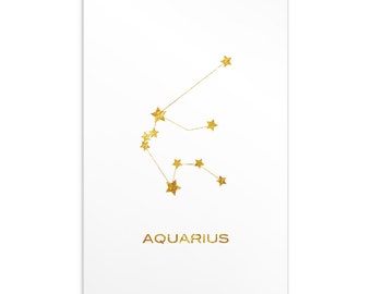 Aquarius Constellation Postcard / Astrology Zodiac Card