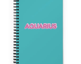 Aquarius Spiral notebook / Astrology Zodiac Journal