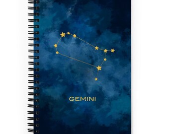 Gemini Constellation Spiral notebook / Astrology Zodiac journal