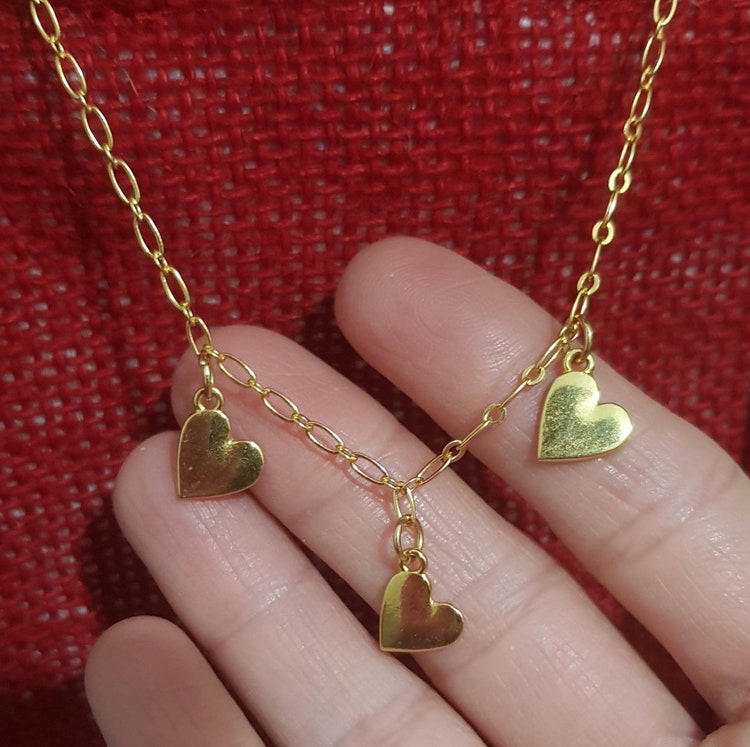 Postcard Necklace Heart 'I Love You' Friendship Vintage Brass Charm UK Seller Postcard Necklace Heart 'I Love You' Friendship Vintage Brass Charm UK Seller