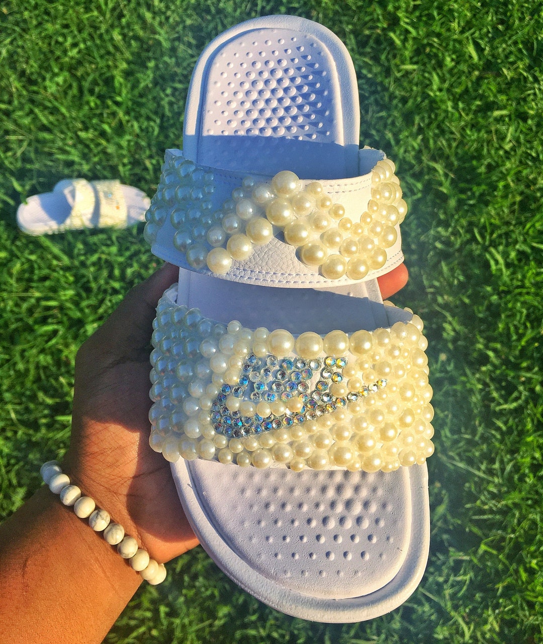 custom nike benassi slides