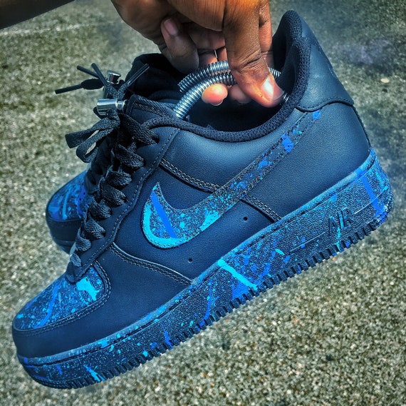 Custom Nike Air Force 1 Splatter Custom Color Hand Painted 