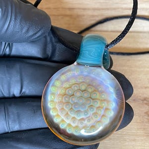 Hand Blown Glass Pendant: Air Trap Implosion Design A, Dillon Montana
