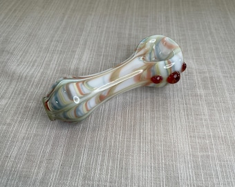 Heady Hand Blown Wrap and Rake Glass Pipe