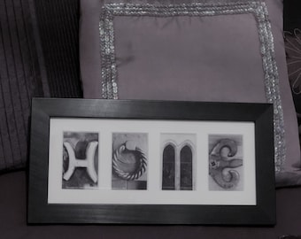 HOME Letter Art Photo Frame Gift