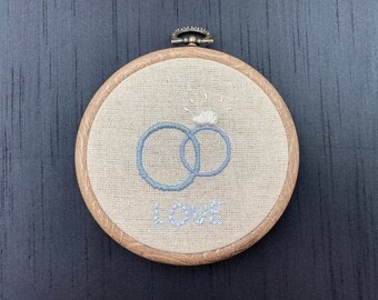 Hand Embroidered Engagement / Wedding Rings