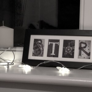 STAR Letter Art Photo Frame Gift image 1