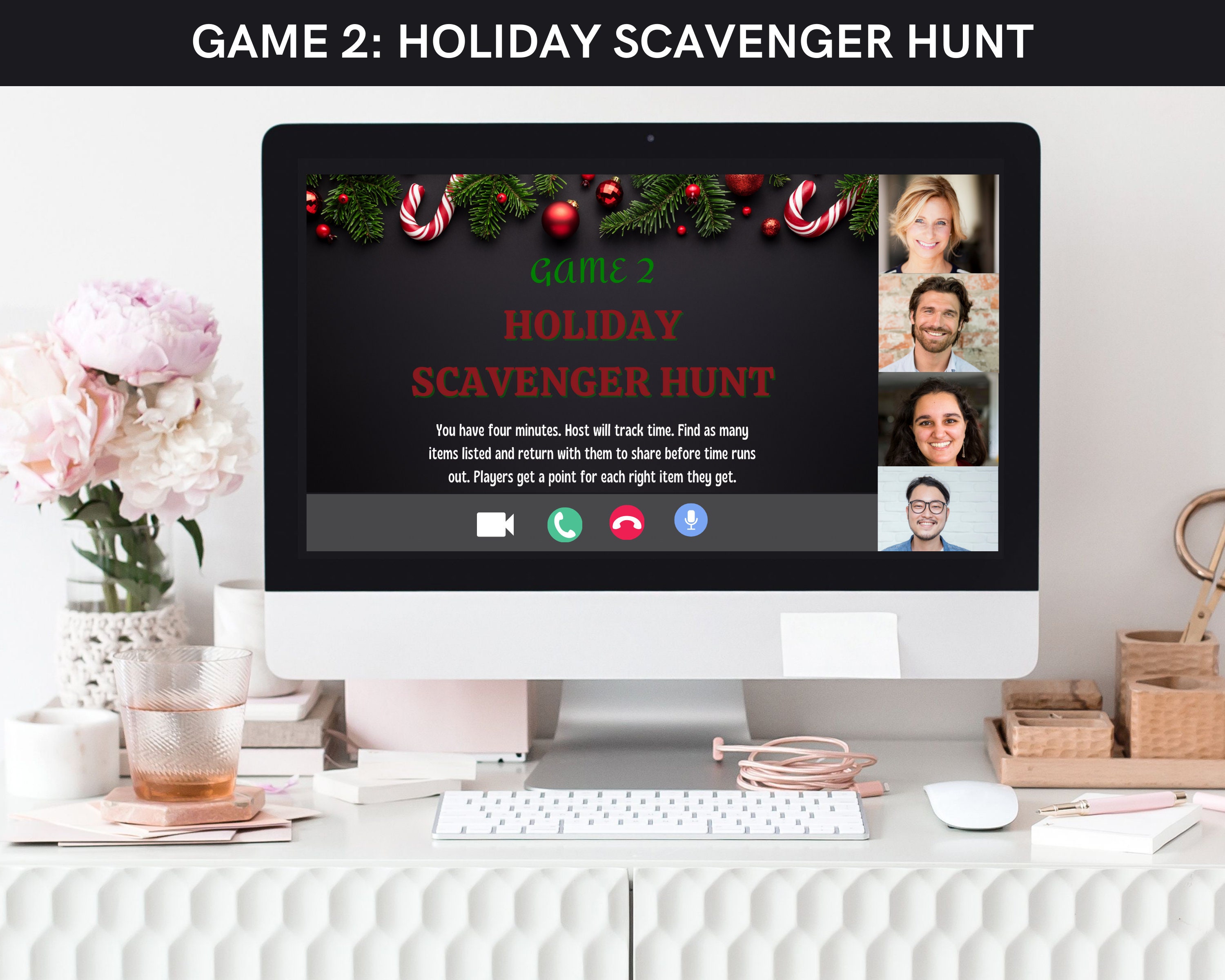 Virtual Holiday Games Bundle for an Online Holiday Party With - Etsy