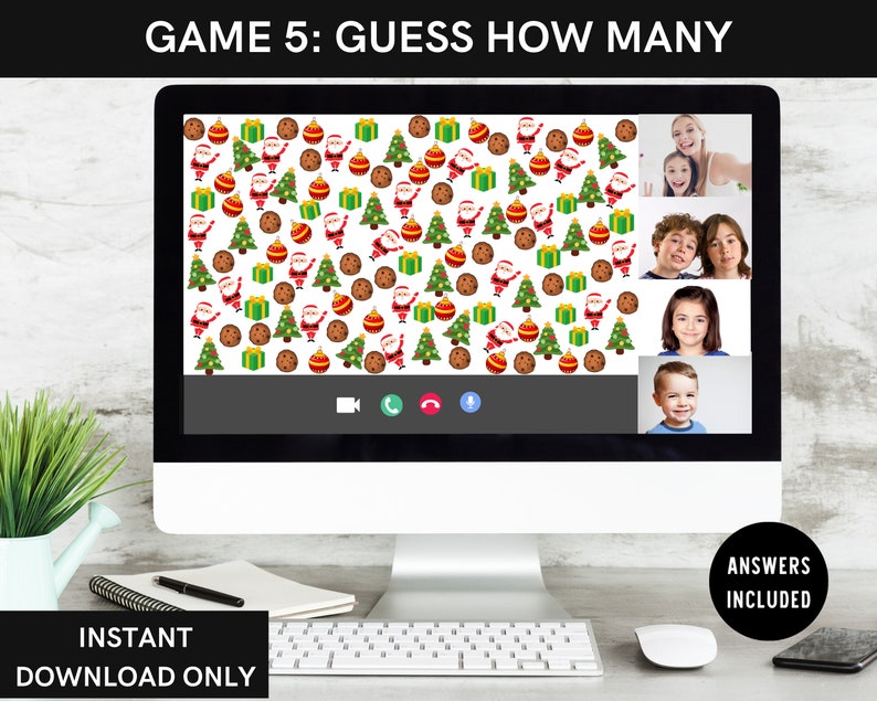 Virtual Christmas Games Bundle for an Online Holiday Party for Etsy UK