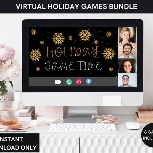 Virtual Christmas Games Bundle for an Online Holiday Party for  Etsy
