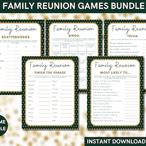 Family Reunion Games Bundle: 5 Printable Activities (Instant Download)
