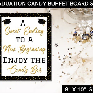 Graduation Candy Buffet Signs Printable- Grad Party Decoration for ...