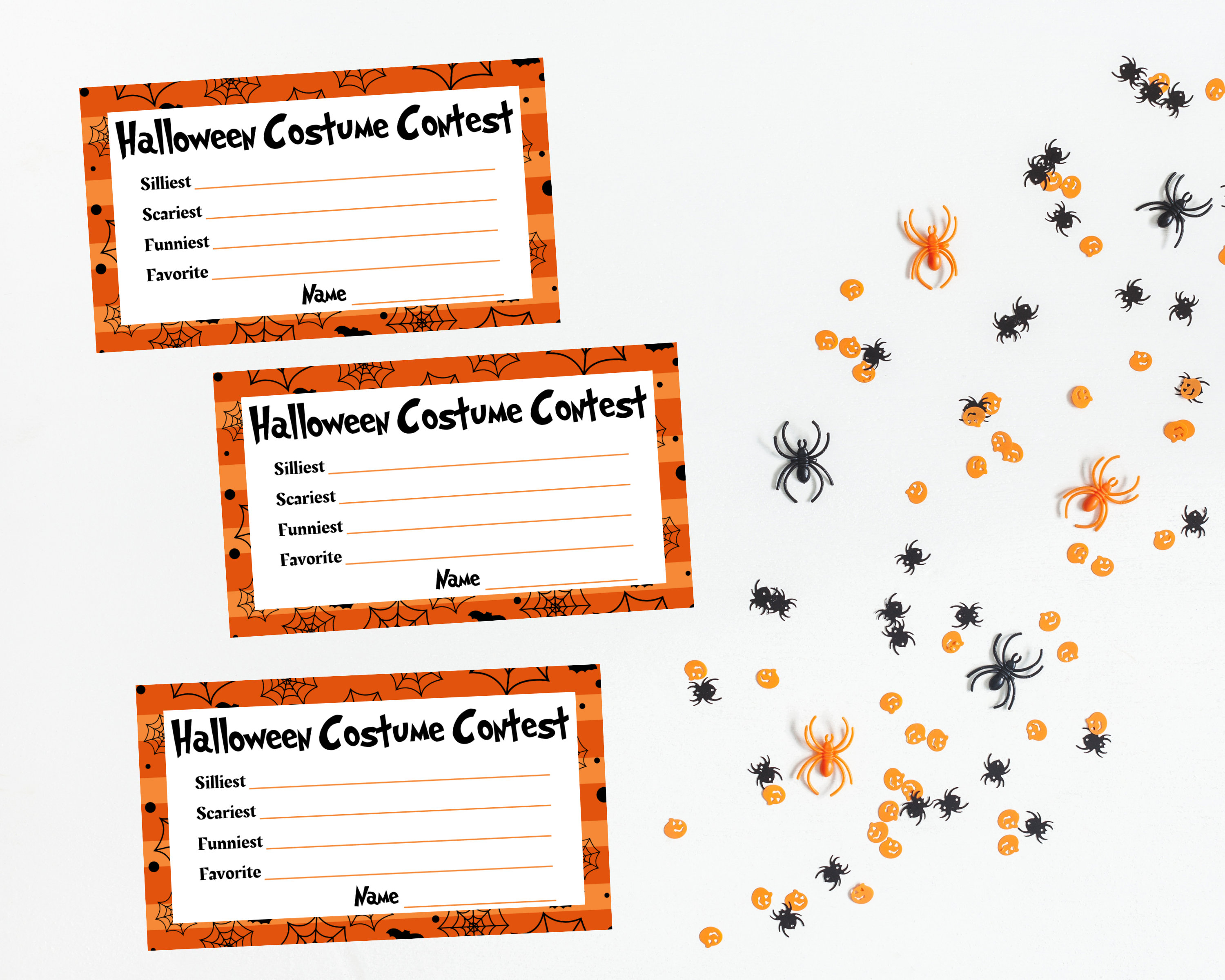 Halloween Costume Contest Voting Cards for Costume Party at Etsy UK