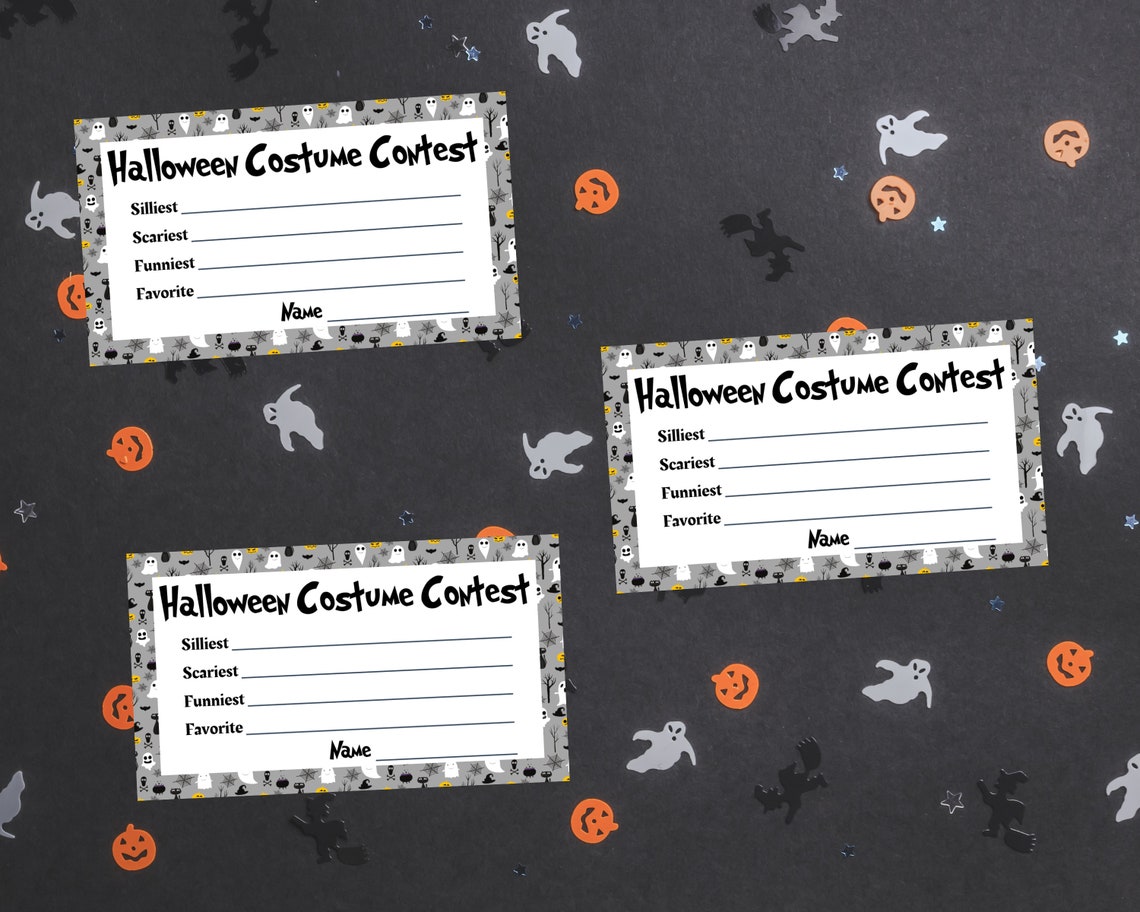 Halloween Costume Contest Voting Cards for Costume Party at Etsy UK