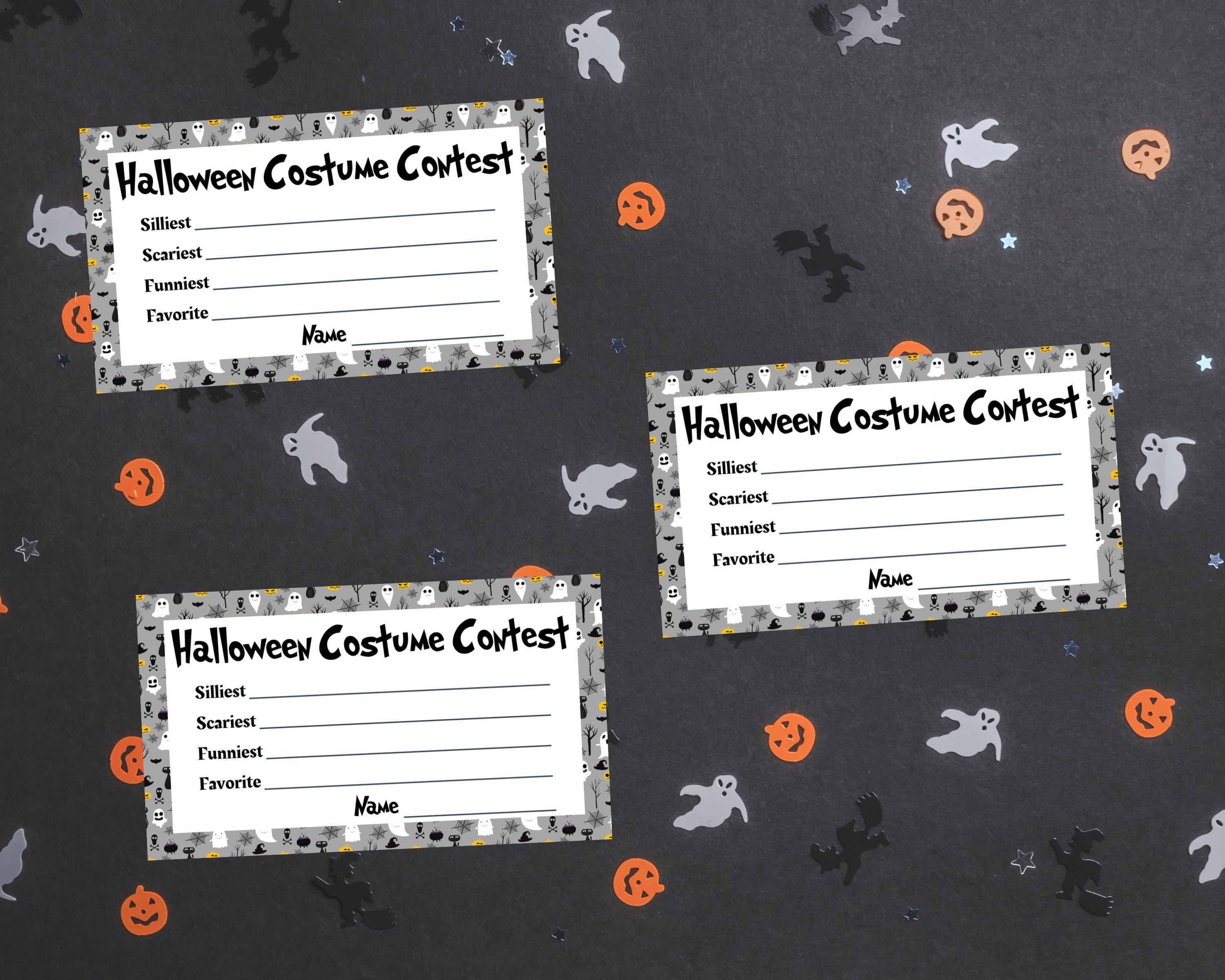 Halloween Costume Contest Voting Cards for Costume Party at Etsy UK