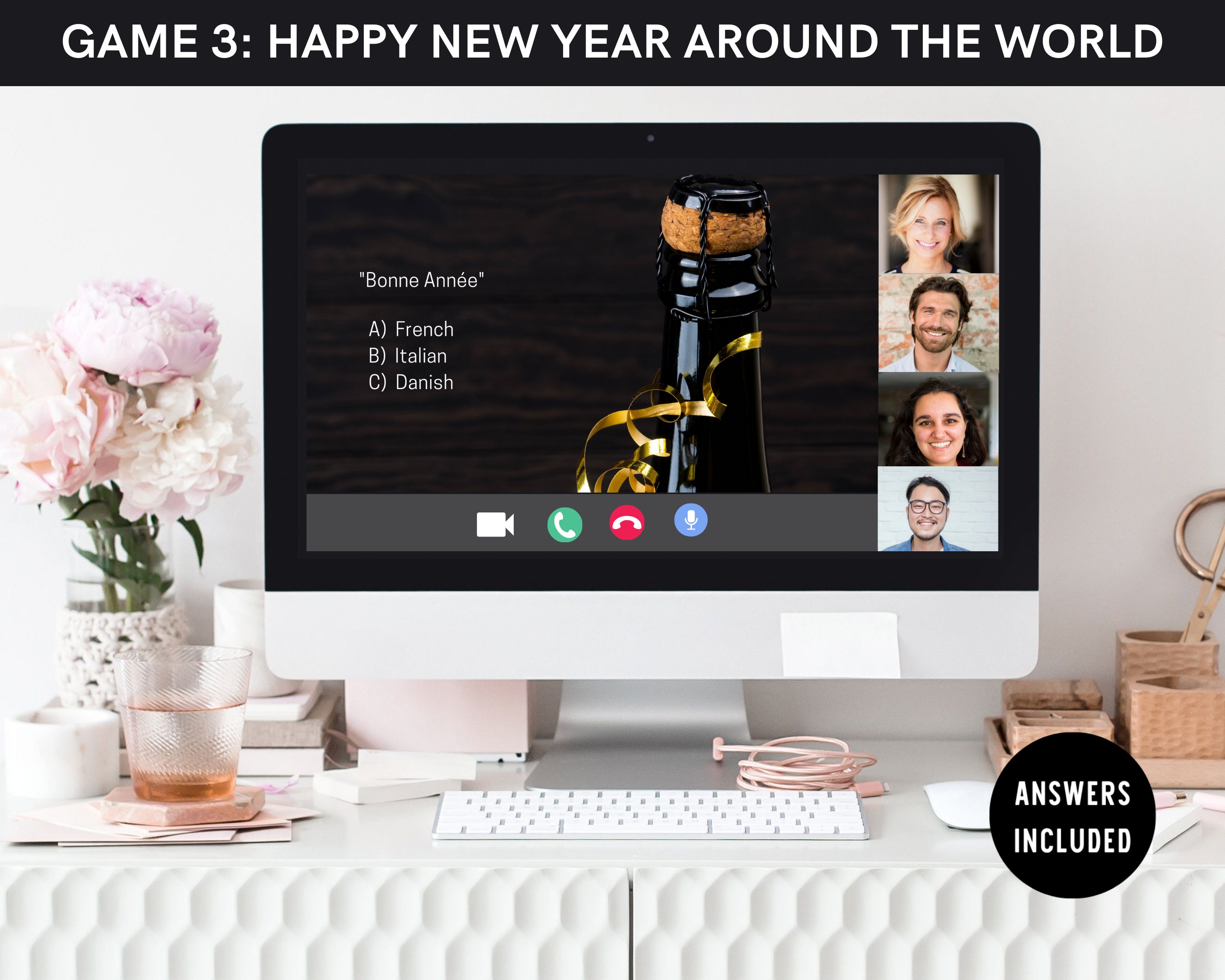 Virtual new year games bundle for an online party with family Virtual New Year Games Bundle for an online party with family | Etsy