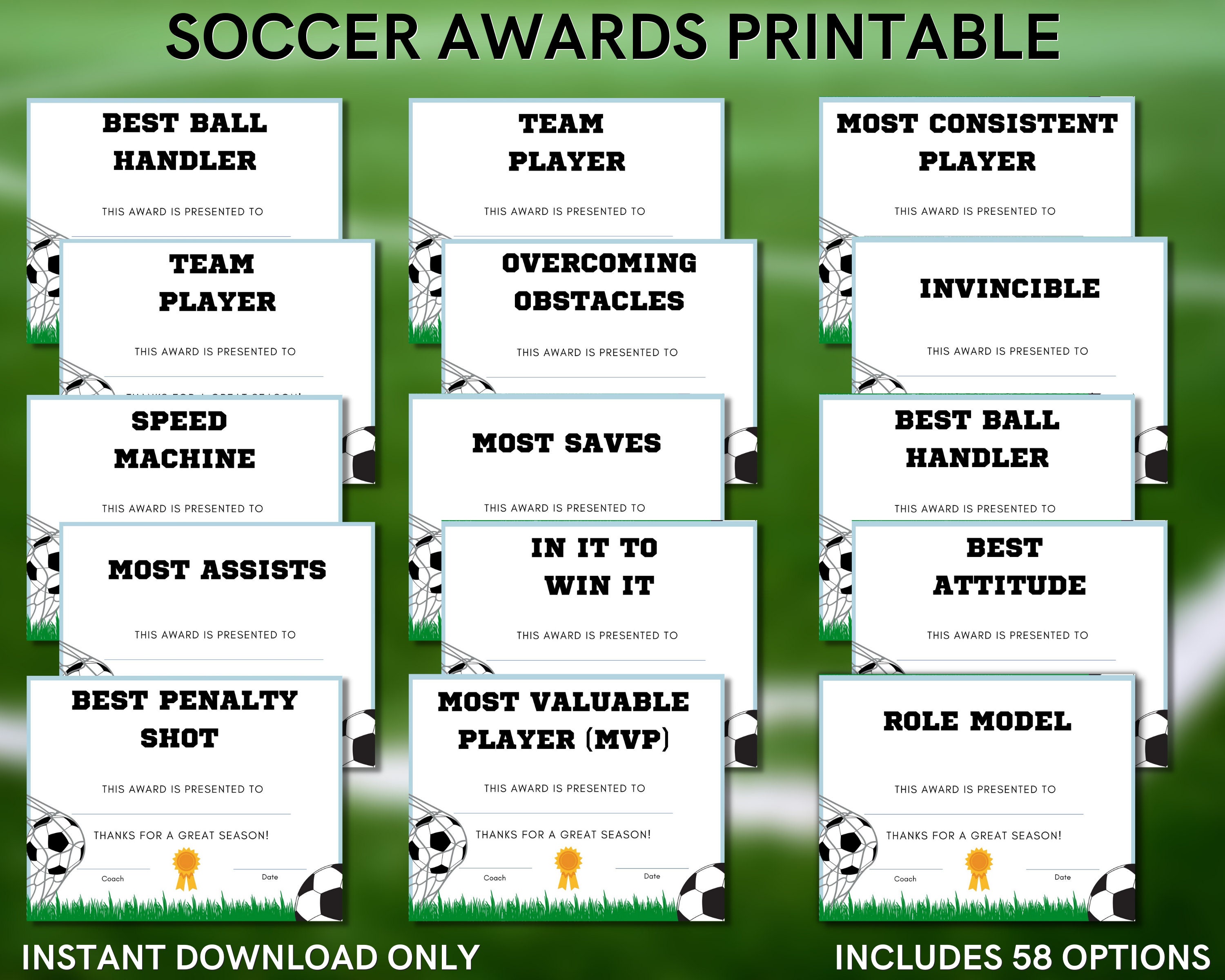 Soccer Award Names