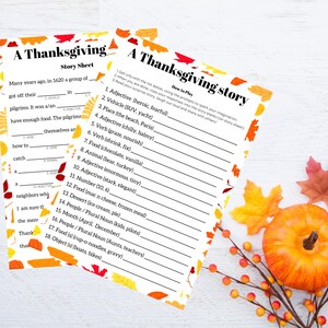 Fun Thanksgiving Ad Libs Game to Play With Friends & Family - Etsy