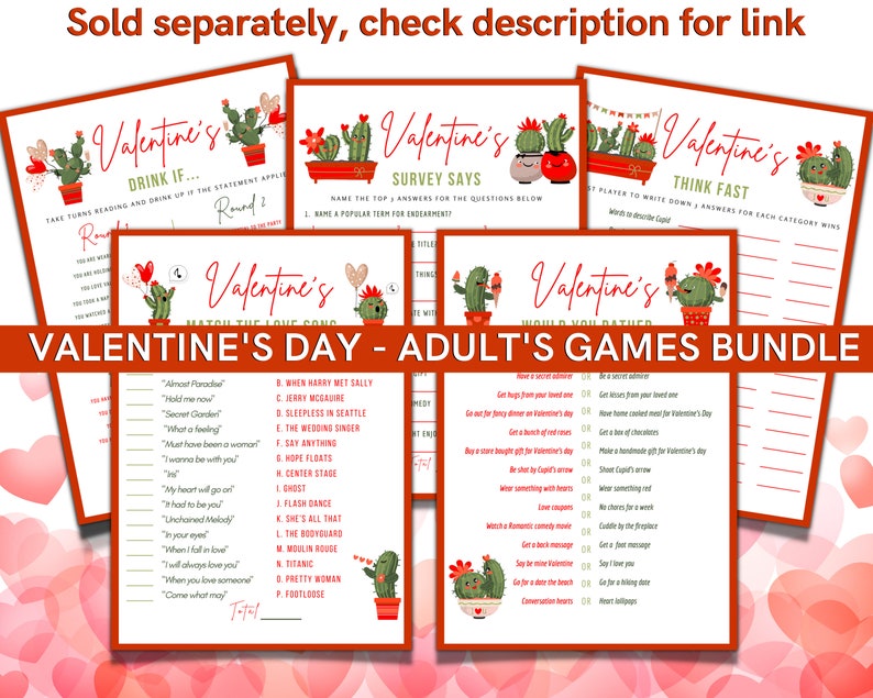 Galentine's Party Games Bundle for Valentine's Day Fun With Girlfriends ...