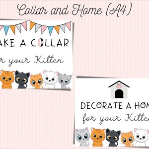 Kitten adoption party signs for kids Cat Love Birthday Kitty/ Fur baby adoption party printable Adopt a Pet party INSTANT DOWNLOAD ONLY image 6