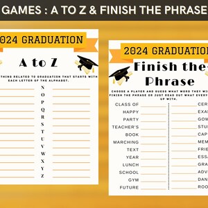 Graduation Games Printable for Fun Party Activity to Celebrate the ...
