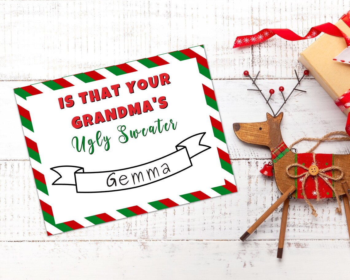 Ugly Sweater Party Awards Printable Bundle Use for Christmas | Etsy