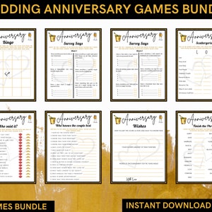 Wedding Anniversary Games Bundle: Milestone Celebration (Instant Download)